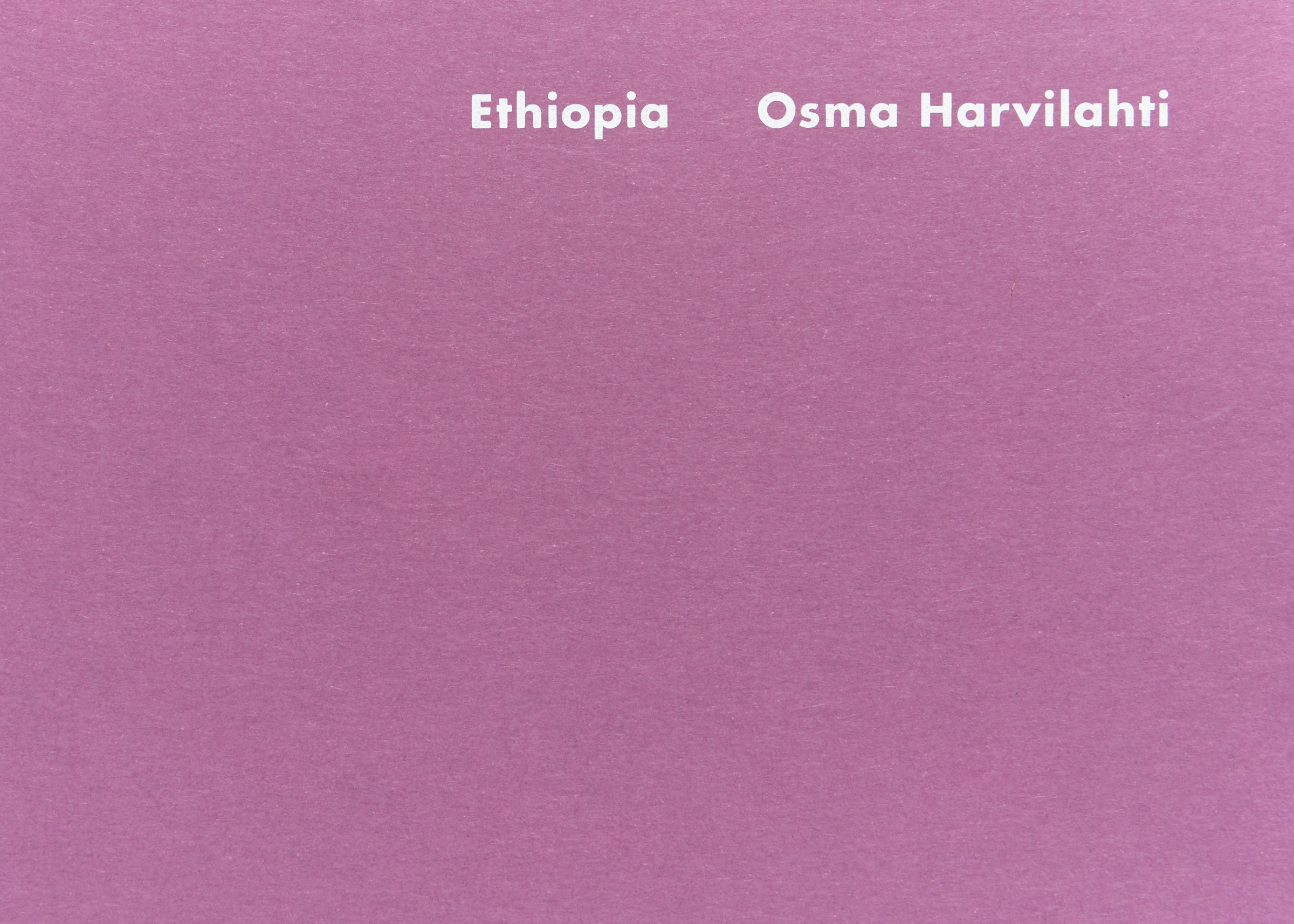 Osma Harvilahti — Ethiopia